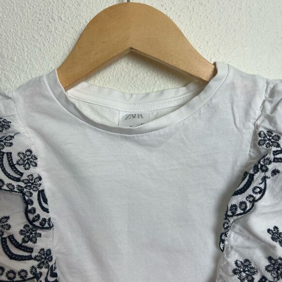 Zara EMBROIDERED SHIRT Girl size 7 - Picture 5 of 9